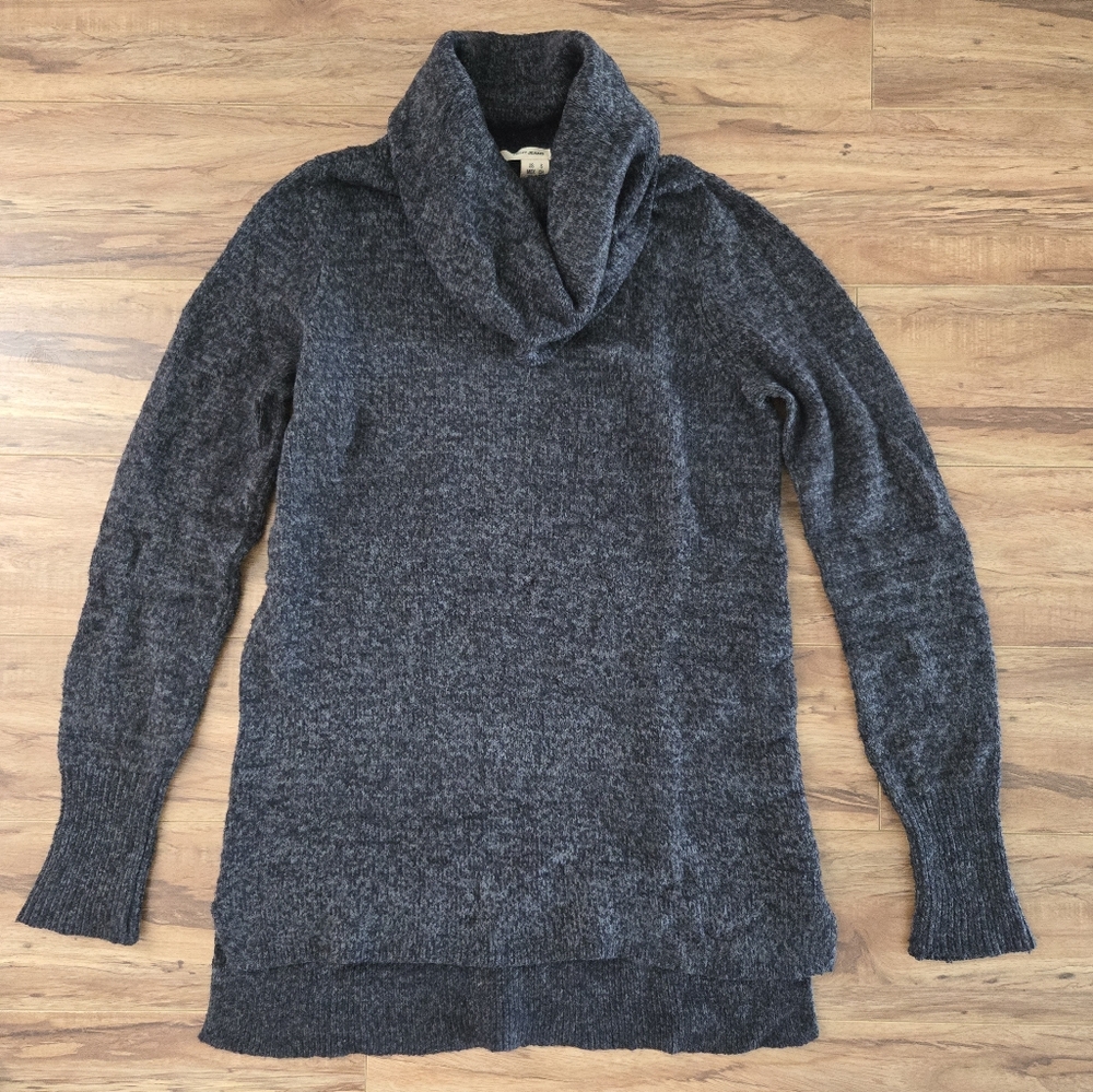DKNY JEANS WOMENS SWEATER HETHERED BLACK COLOR SIZE SMALL